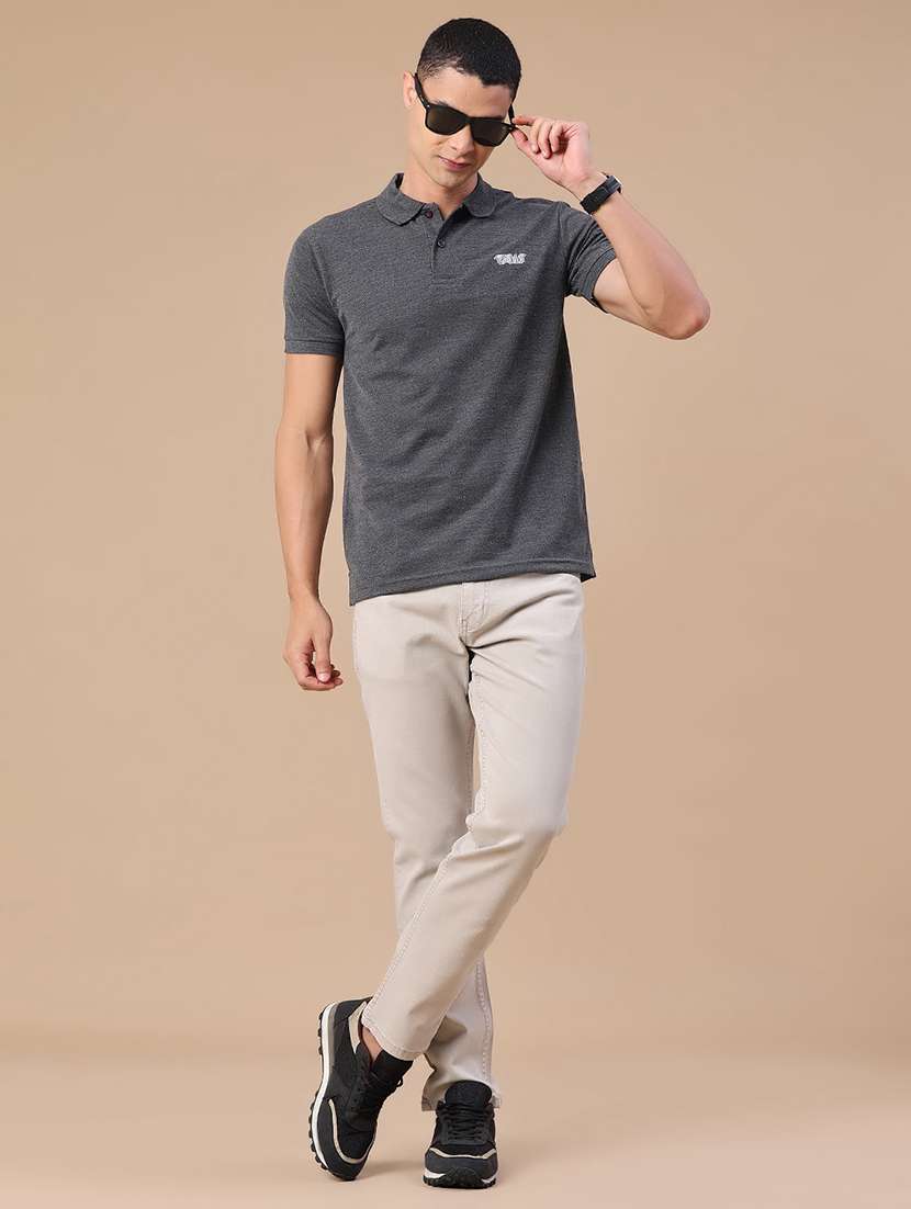 men solid short sleeve regular fit polo t-shirt - 22439410 -  Standard Image - 5