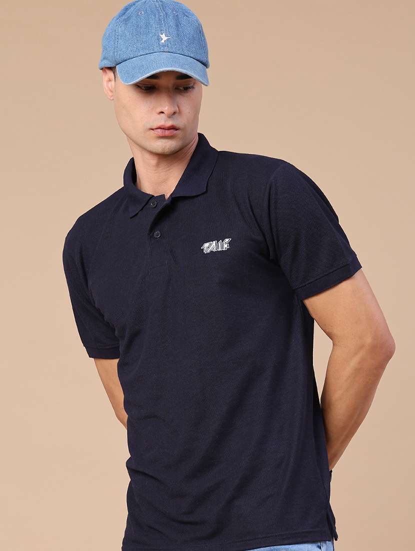 men solid short sleeve regular fit polo t-shirt