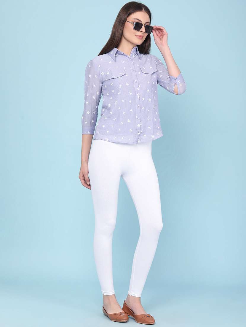 women printed three quarter sleeves regular shirt - 22439453 -  Standard Image - 5