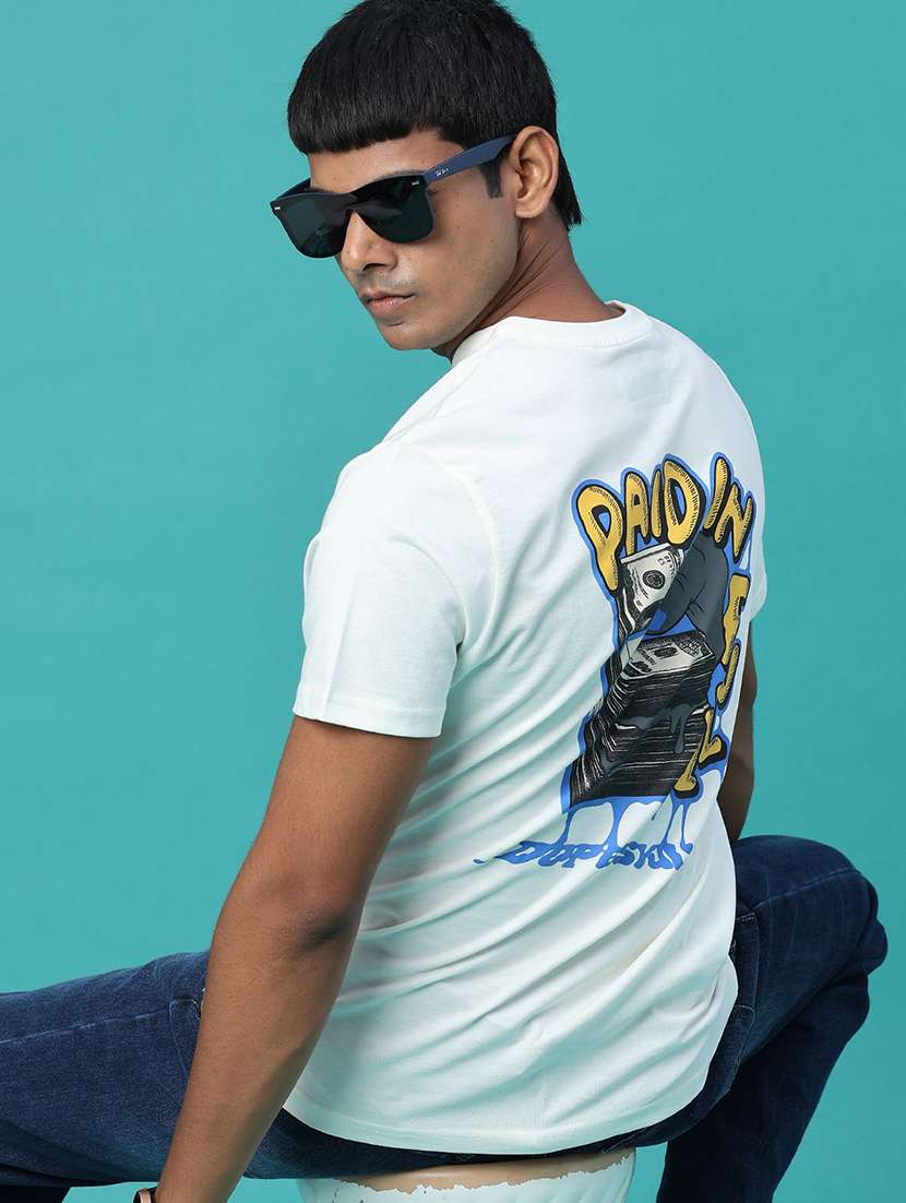 men printed short sleeve regular fit t-shirt
