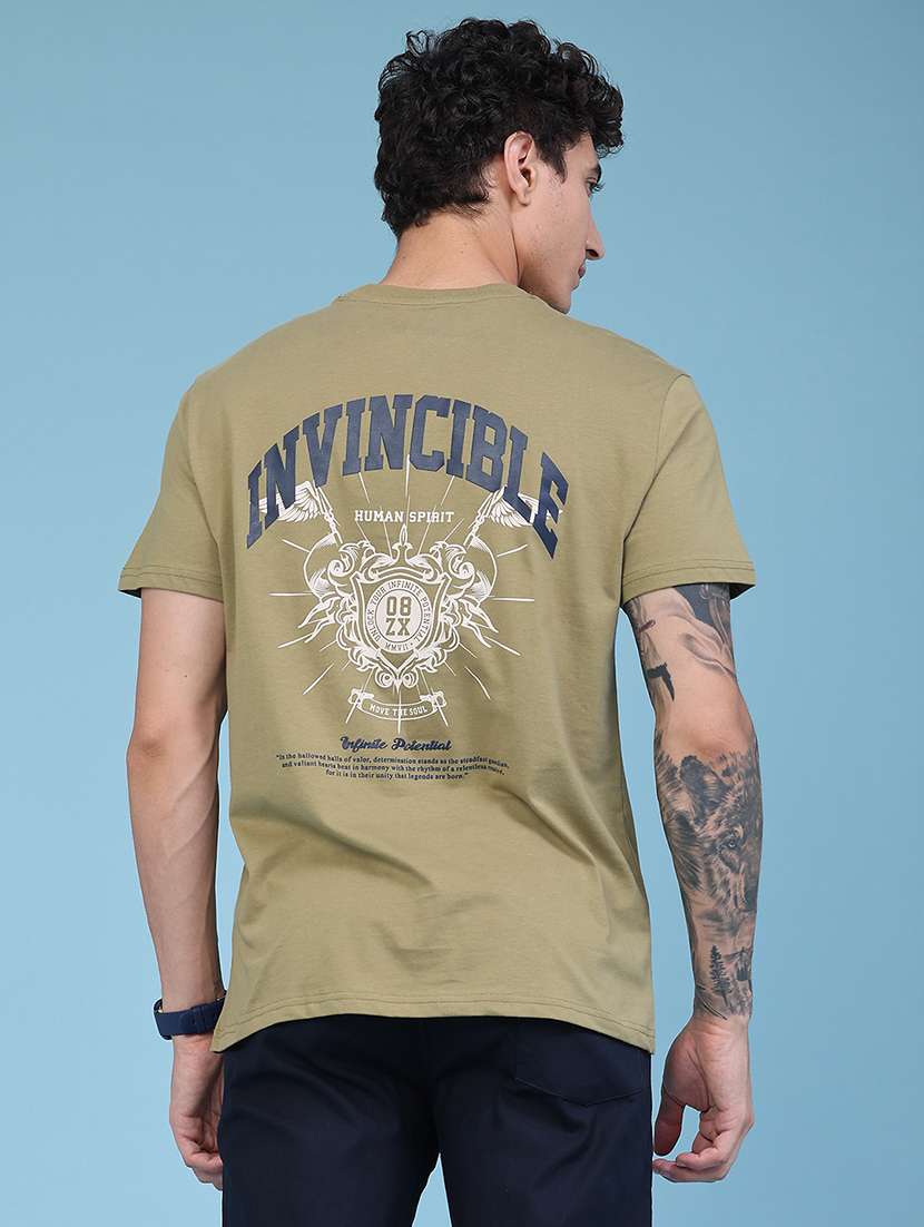 men printed short sleeve regular fit t-shirt