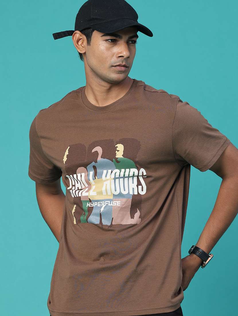 men printed short sleeve regular fit t-shirt