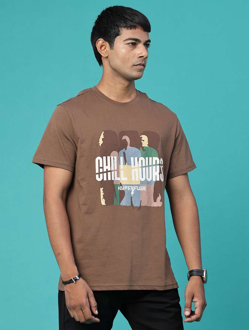Men Printed Short Sleeve Regular Fit T-shirt - 22439540 -  Standard Image - 3