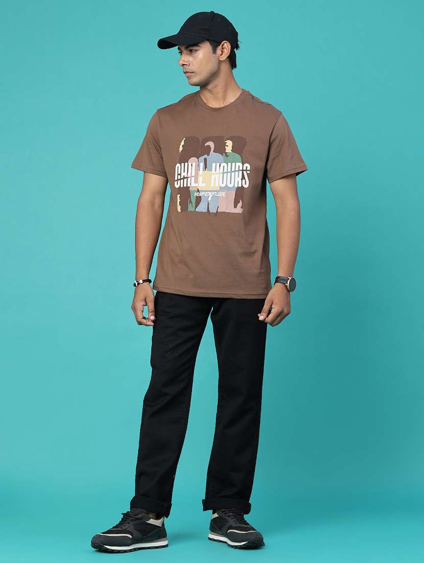 Men Printed Short Sleeve Regular Fit T-shirt - 22439540 -  Standard Image - 5
