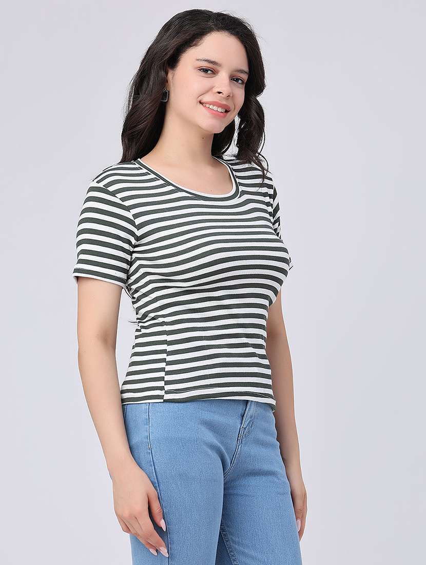 women printed round neck regular t-shirt - 22439578 -  Standard Image - 3
