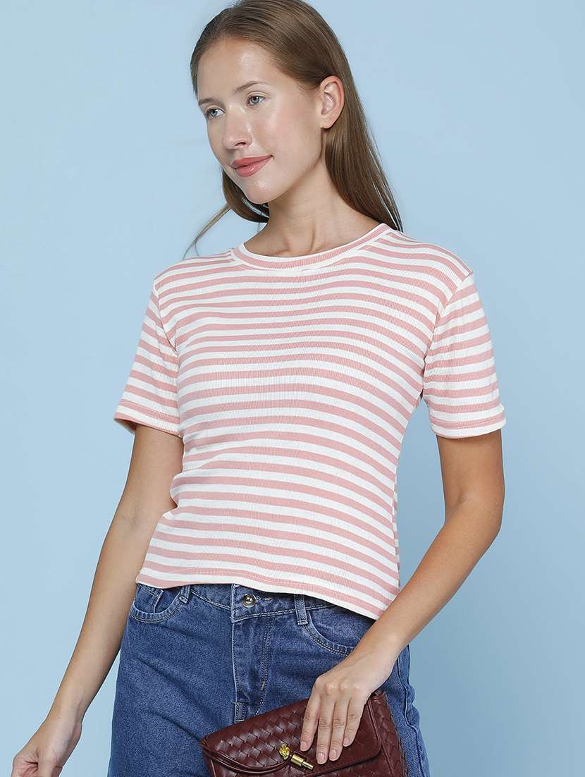 women printed short sleeves regular fit t-shirt