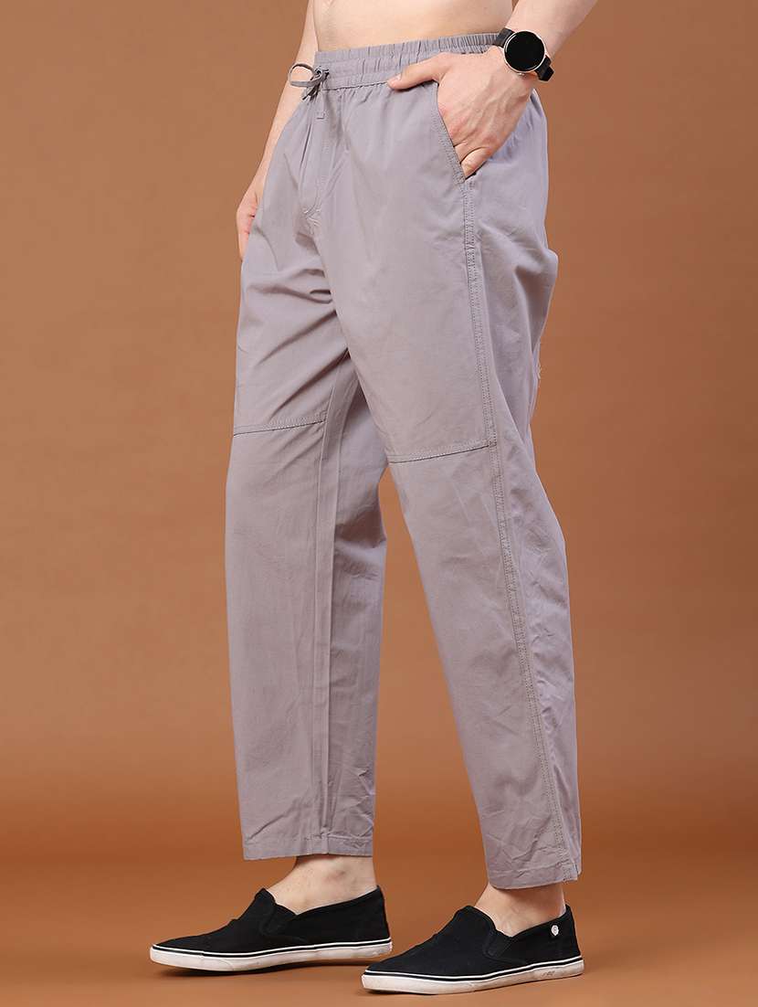 men solid mid rise regular fit track pant - 22439626 -  Standard Image - 3