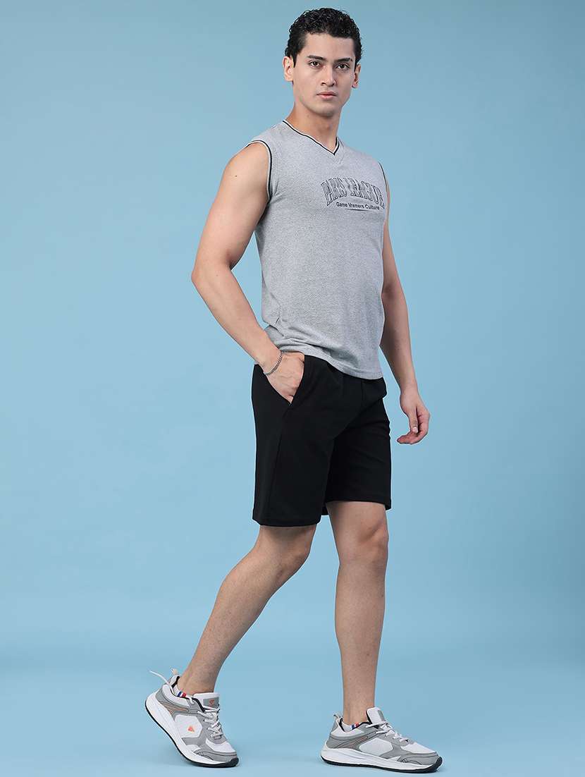 men printed sleeveless t-shirt and shorts co-ord set - 22439629 -  Standard Image - 3
