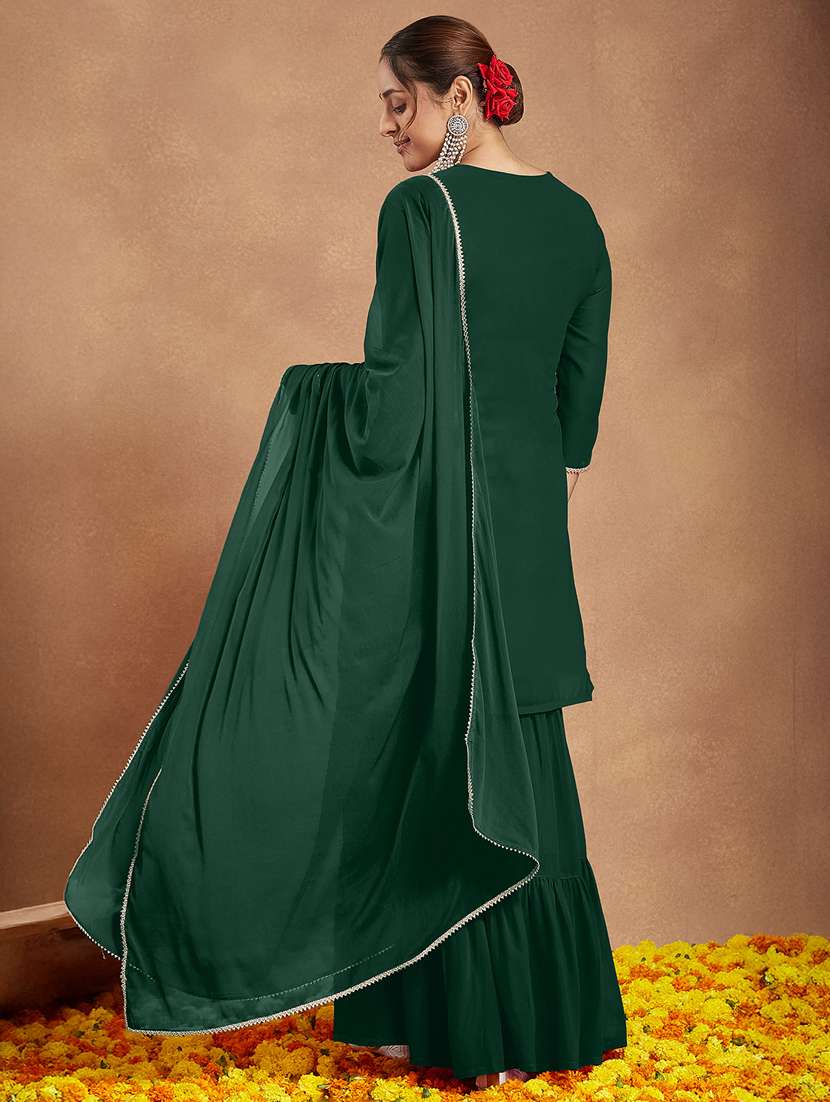 women green kurta dupatta set - 22439866 -  Standard Image - 5
