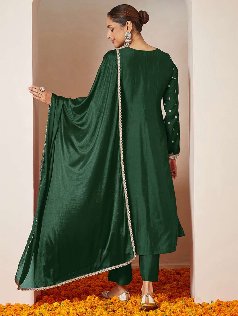 women green kurta dupatta set - 22439884 -  Standard Image - 5