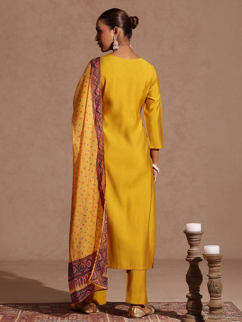 women yellow kurta dupatta set - 22440074 -  Standard Image - 5