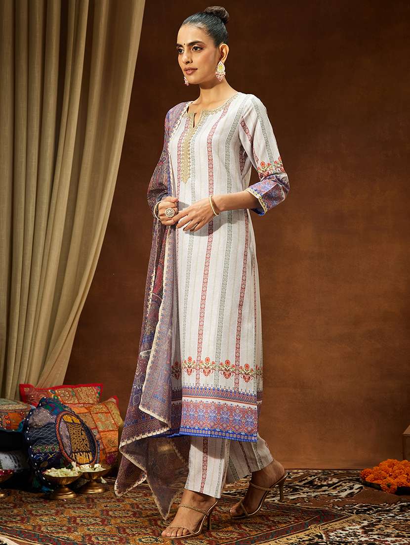 women multi colored kurta dupatta set - 22440080 -  Standard Image - 3