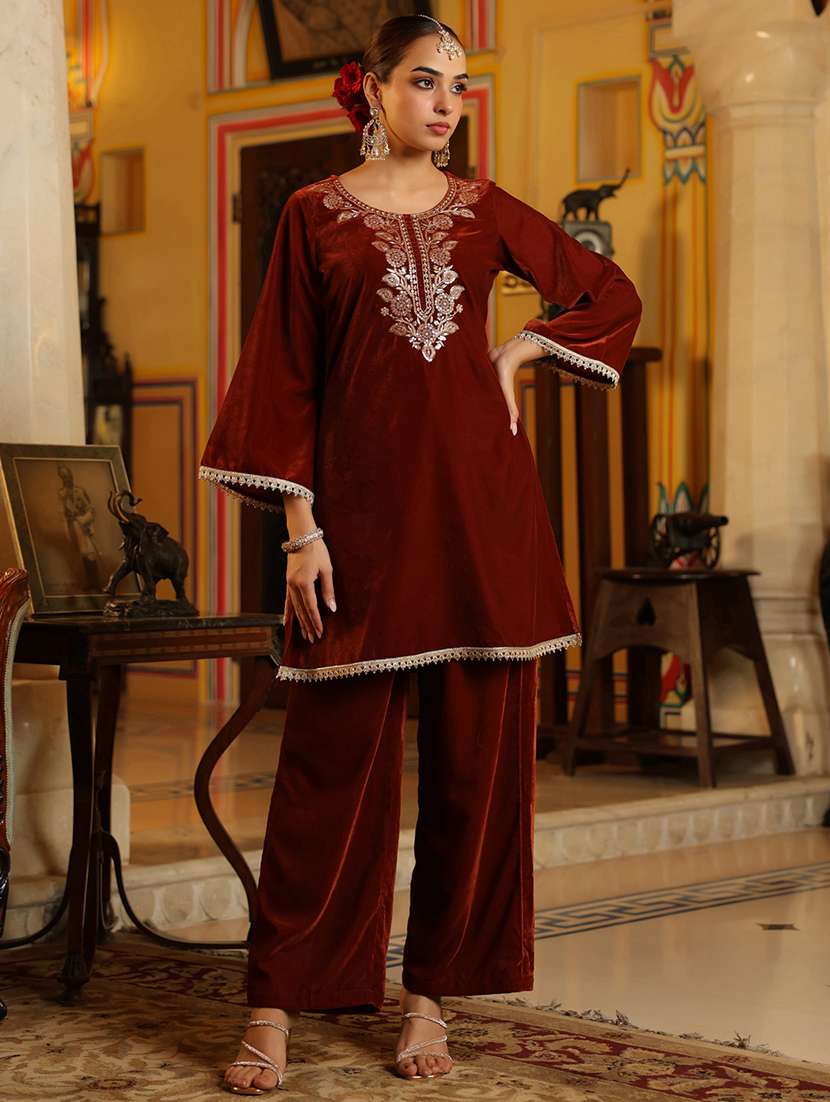 women brown co-ord set
