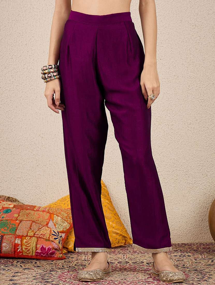 women purple kurta dupatta set - 22440326 -  Standard Image - 3