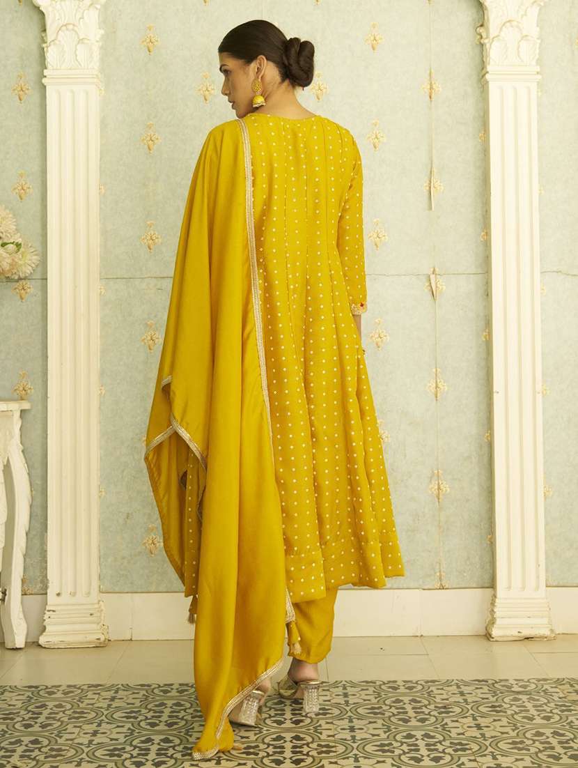 women yellow kurta dupatta set - 22440339 -  Standard Image - 3