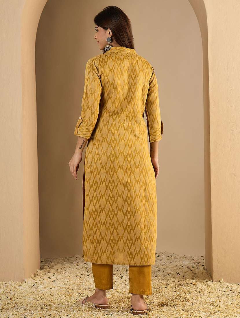 women yellow kurta dupatta set - 22440378 -  Standard Image - 3