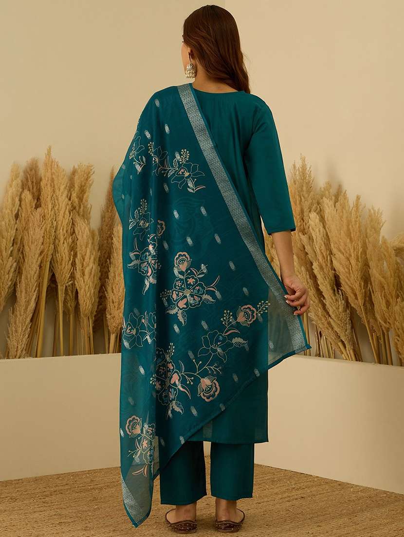women green kurta dupatta set - 22440397 -  Standard Image - 3