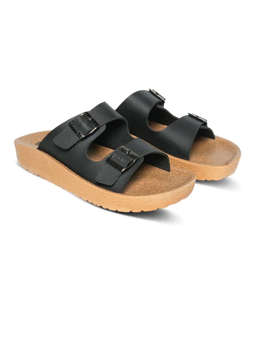 women solid slip on flat sandal - 22440663 -  Standard Image - 3