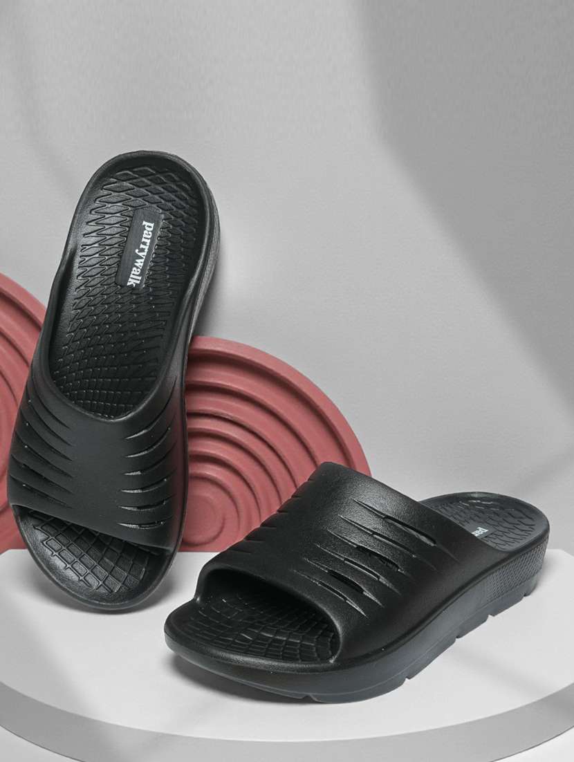 women solid slip on slides