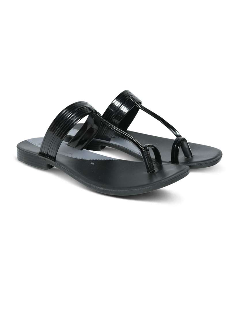 women solid slip on flat sandals - 22440671 -  Standard Image - 3