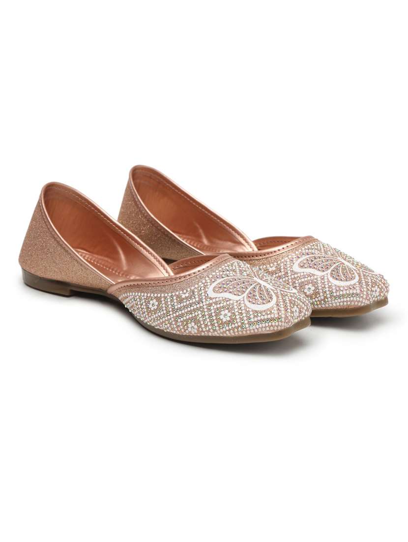 women embellished slip on mojari - 22440683 -  Standard Image - 3