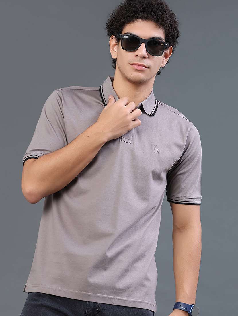 men solid short sleeve regular fit polo t-shirt