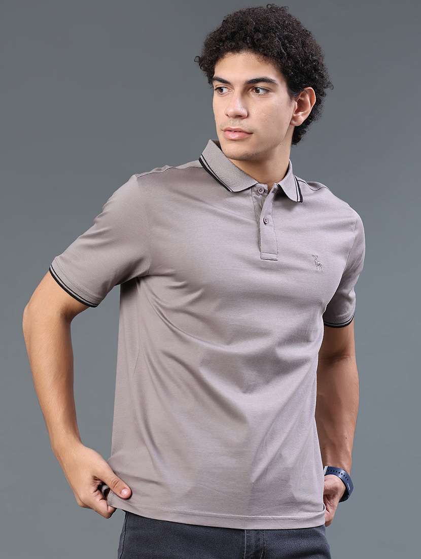 men solid short sleeve regular fit polo t-shirt - 22440961 -  Standard Image - 3