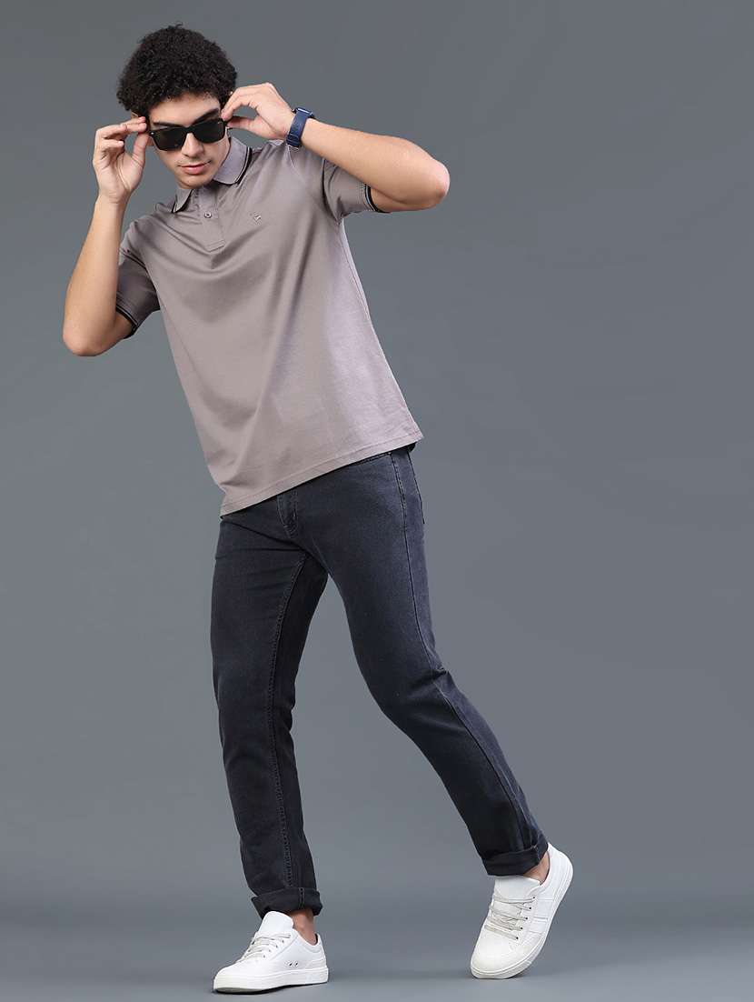 men solid short sleeve regular fit polo t-shirt - 22440961 -  Standard Image - 5