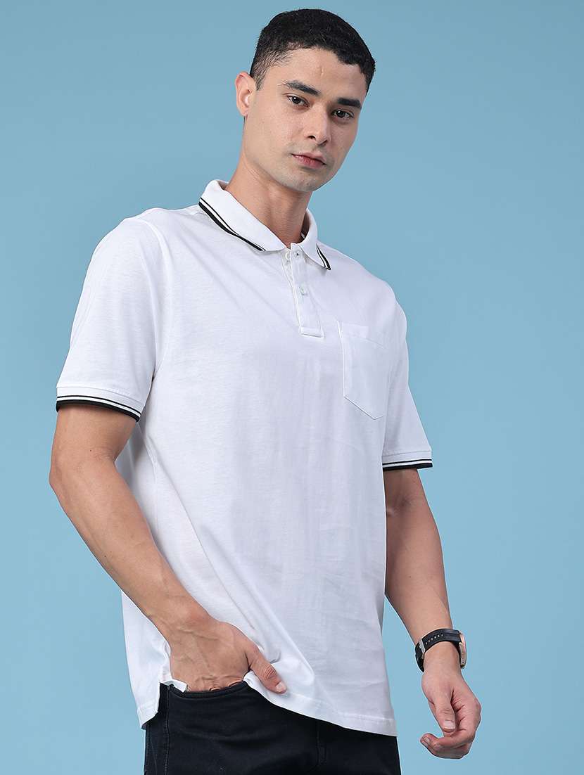 men solid short sleeve regular fit polo t-shirt - 22440962 -  Standard Image - 3
