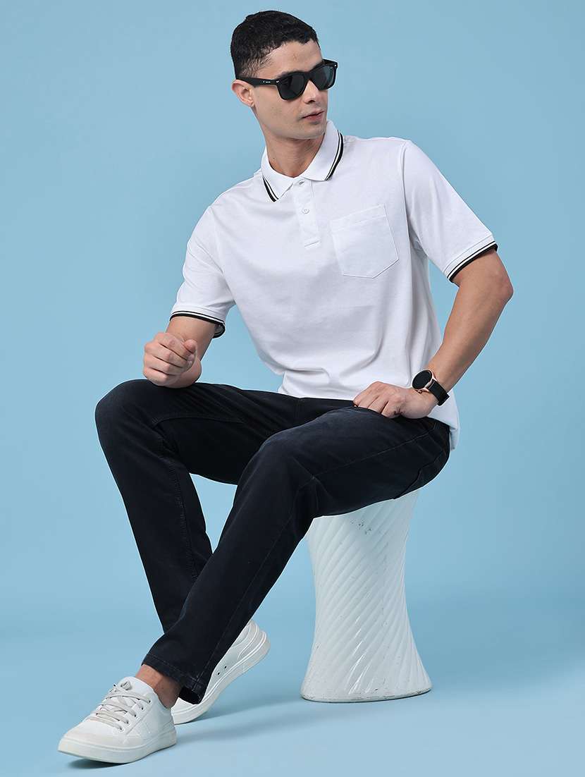 men solid short sleeve regular fit polo t-shirt - 22440962 -  Standard Image - 5