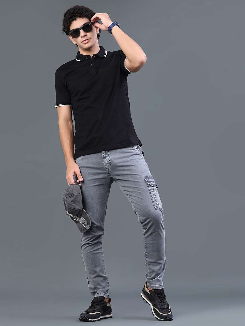 men solid short sleeve regular fit polo t-shirt - 22440964 -  Standard Image - 5