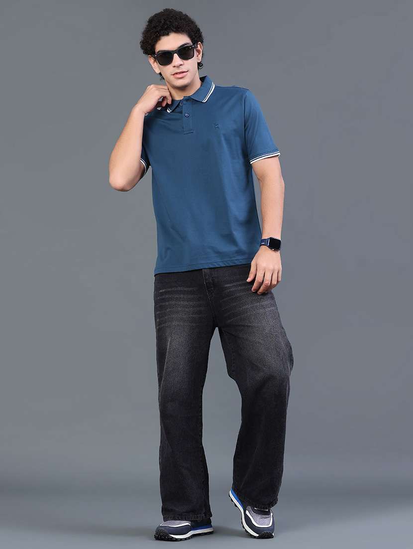 men solid short sleeve regular fit polo t-shirt - 22440965 -  Standard Image - 5