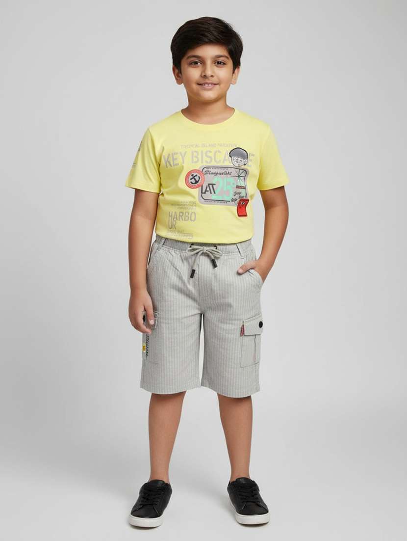 boys printed short sleeves t-shirt and shorts set