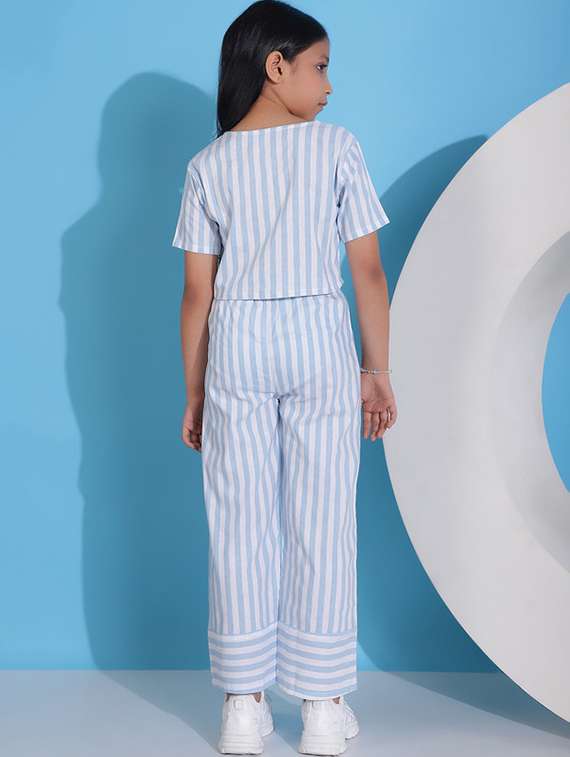 girls multi colored cotton top & trouser co-ord set - 22441084 -  Standard Image - 3