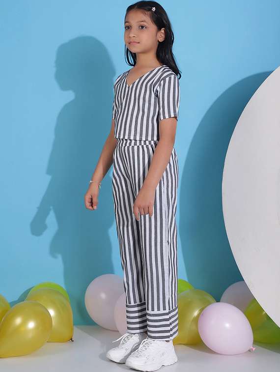 girl multi colored cotton top & trouser co-ord set - 22441085 -  Standard Image - 3