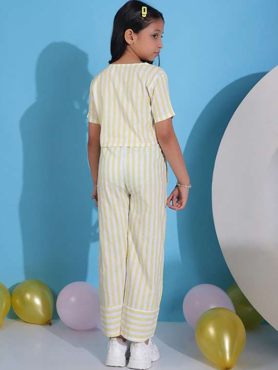 striped cotton top & trouser co-ord set - 22441087 -  Standard Image - 3