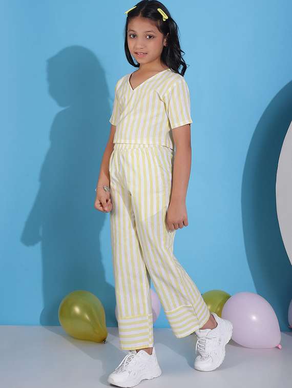 striped cotton top & trouser co-ord set - 22441087 -  Standard Image - 5