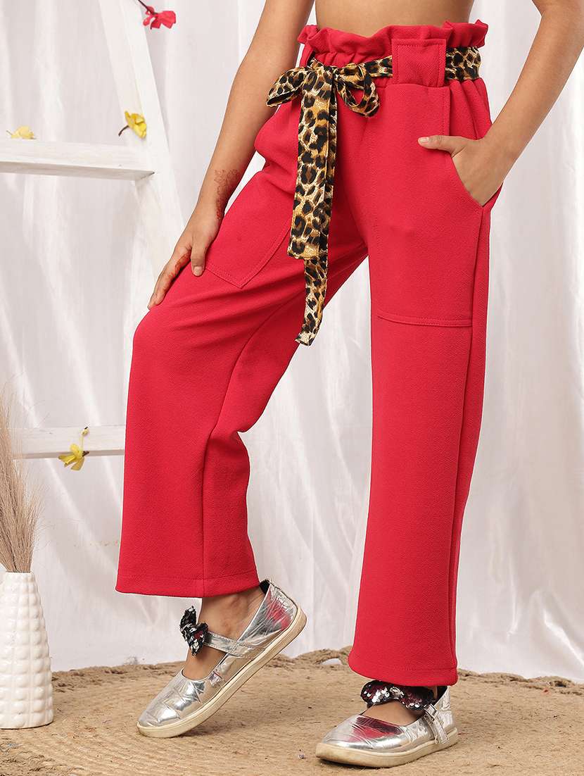 red polyester casual trouser - 22441120 -  Standard Image - 3