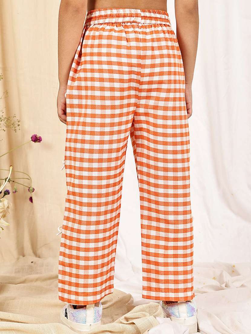 Girl Multi Colored Cotton Blend Casual Trouser - 22441123 -  Standard Image - 3