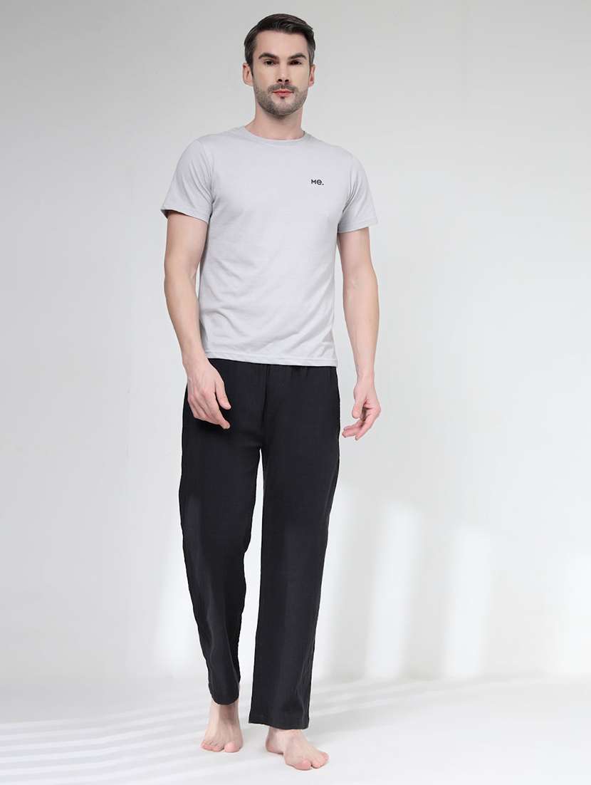 men solid high rise regular fit trouser - 22441157 -  Standard Image - 3
