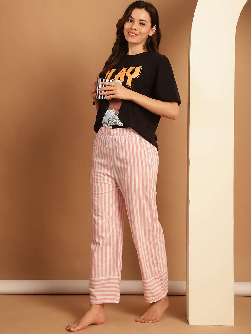 women multi colored cotton straight trouser - 22441174 -  Standard Image - 3