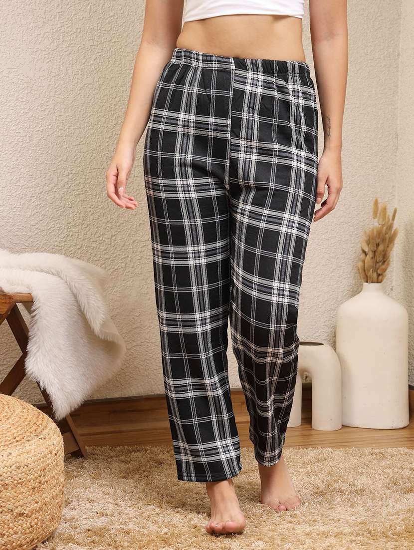 women multi colored cotton straight trouser