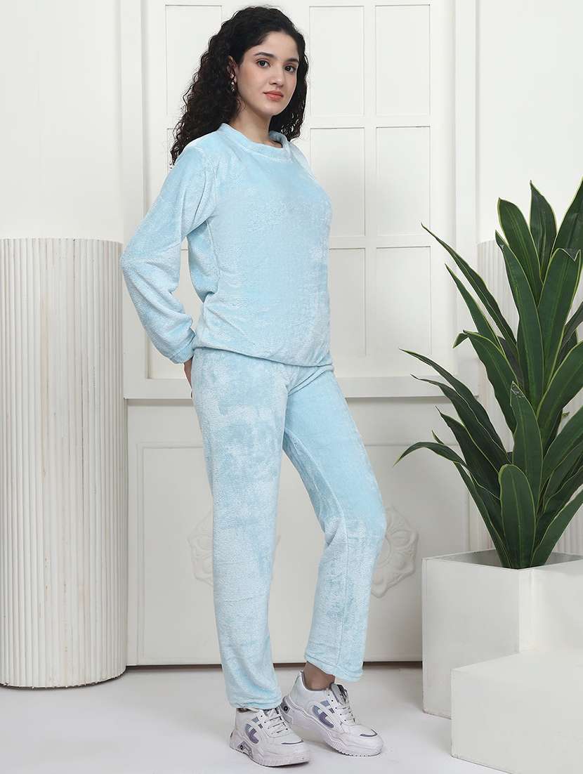 women solid nightwear pyjama set - 22441226 -  Standard Image - 3