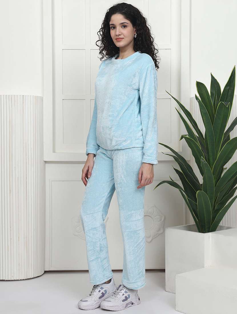 women solid nightwear pyjama set - 22441226 -  Standard Image - 5