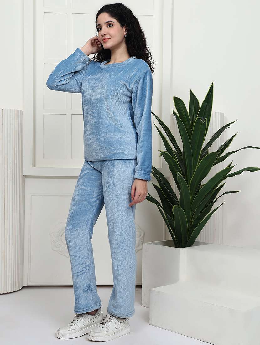 women solid nightwear pyjama set - 22441229 -  Standard Image - 5