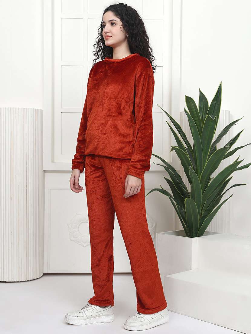 women solid nightwear pyjama set - 22441230 -  Standard Image - 3