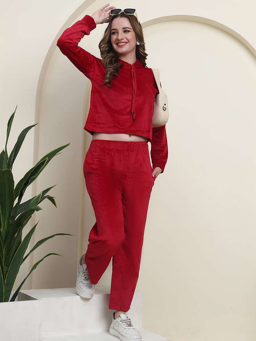 women solid nightwear pyjama set