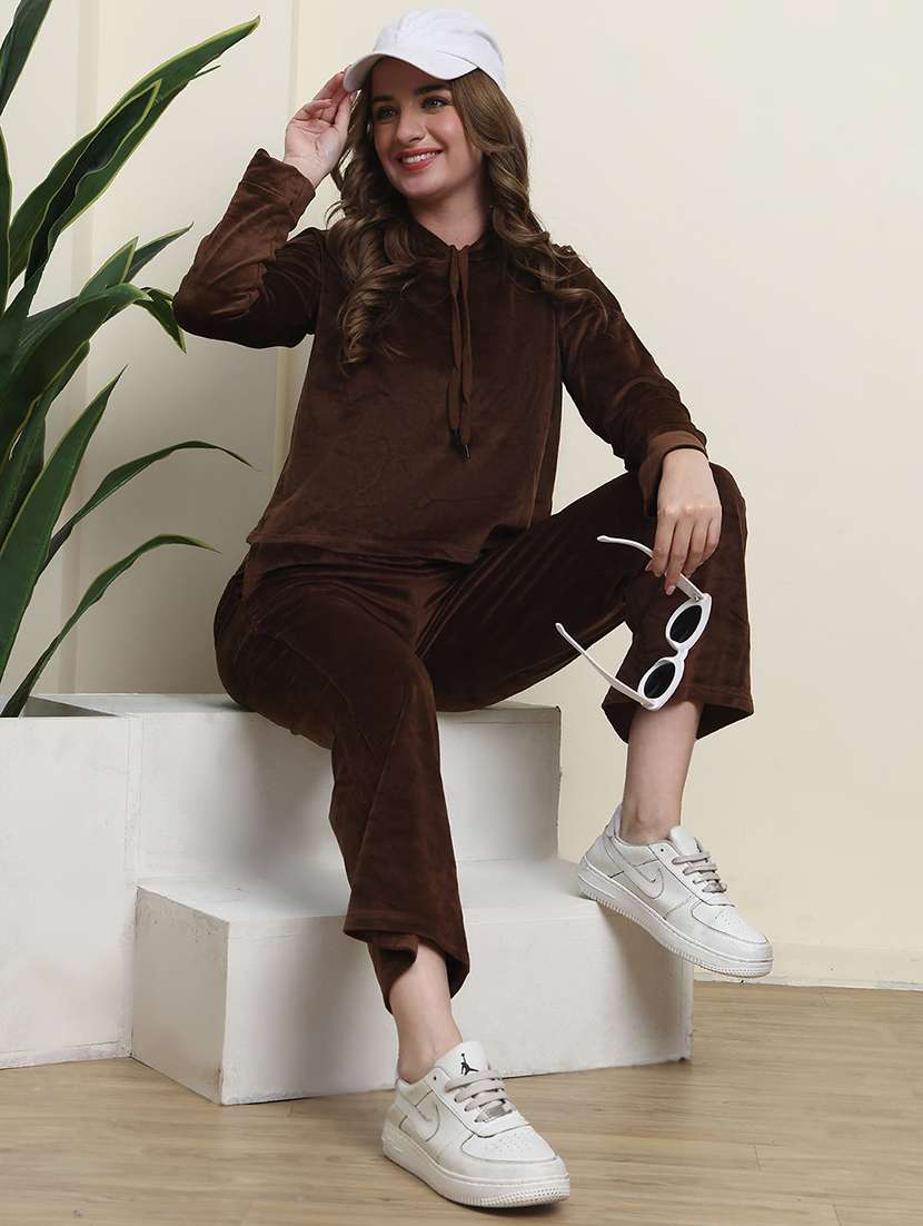 women solid nightwear pyjama set