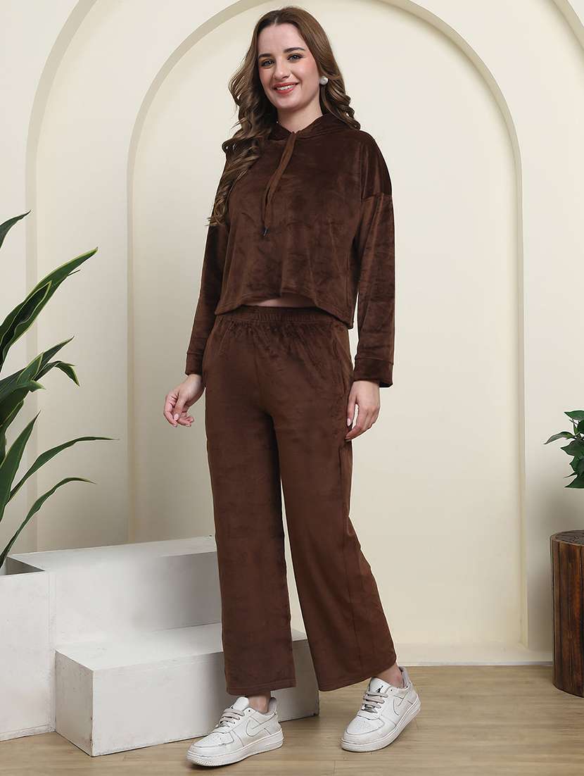 women solid nightwear pyjama set - 22441234 -  Standard Image - 3