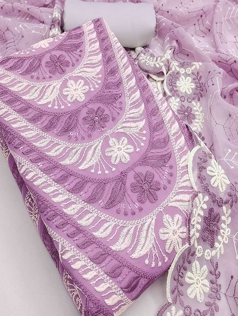 women solid with work unstitched suit set - 22441327 -  Standard Image - 3